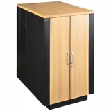 Шкаф Шкаф LANMASTER SOUNDPROOF звукоизолированный 18U 750x1130 мм, отделка под дерево, цвет лиственница