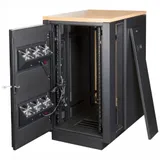Шкаф Шкаф LANMASTER SOUNDPROOF звукоизолированный 18U 750x1130 мм, отделка под дерево, цвет лиственница