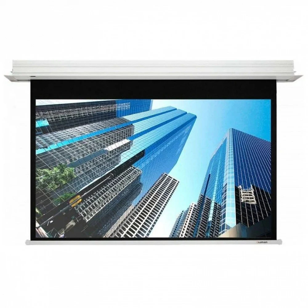 [LMRC-100206] Встраиваемый экран с электроприводом Lumien [Master Recessed Control] 185х266 см (раб.область160х256 см) (119") MW Fiberglass чёрн.кайма по периметру, черн.кайма сверху 20 см,триггер,R
