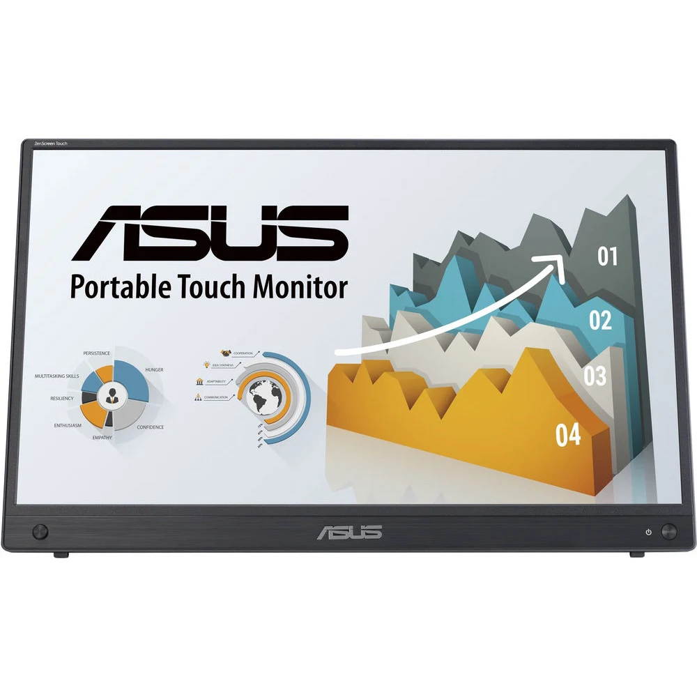 Монитор LCD 15.6" MB16AHT/ ASUS ZenScreen Touch MB16AHT 15,6" portable monitor, FHD (1920 x 1080), IPS, 10-point touch, 16:9, 250cd/?, 5ms(GTG), Mini-HDMI, USB-Cx2 (DP Alt Mode), Speakers, Flicker F