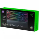 Клавиатура, Razer, Huntsman V2 Tenkeyless, RZ03-03941400-R3R1, Игровая, Оптические переключатели Razer, Программируемые клавиши, USB, Подсветка Chroma 16.8 млн цветов с эффектами, Размер: 36,21*14*3