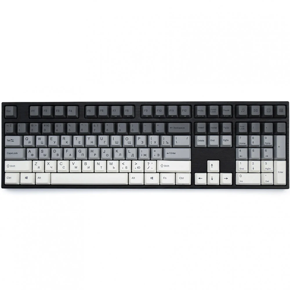 Клавиатура, Varmilo, Yakumo VEA108, A26A007D3A3A06A008, Cherry MX Brown, 108 клавиш, Механическая, Подсветка - Белая, Hot-swap - Нет, Проводная, Type C, 505*215*65мм, Англ/Рус, Черный