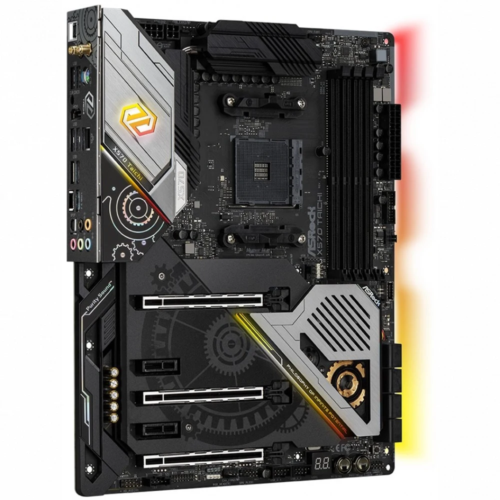 Матплата ASRock X570 Taichi, AM4, ATX, 4DDR-4, 3xPCI-Ex16, 8SATA, 3xM.2, HDMI, 15USB