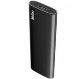 SSD накопитель Netac Z SLIM Black 1TB USB 3.2 Gen 2 Type-C External SSD, R/W up to 550MB/480MB/s,with USB-C to USB-A cable and USB-A to USB-C adapter 3Y wty