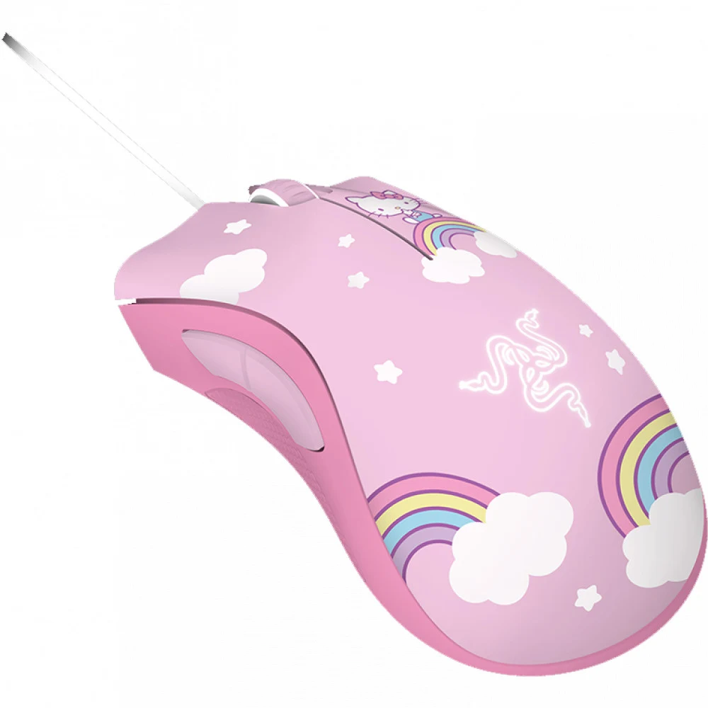 Игровой комплект мышь и коврик, Razer, DeathAdder Essential & Goliathus, Medium (Speed) Bundle, Hello Kitty and Friends Edition, RZ83-03850100-B3M1, Игровая оптическая мышь Razer DeathAdder Essentia