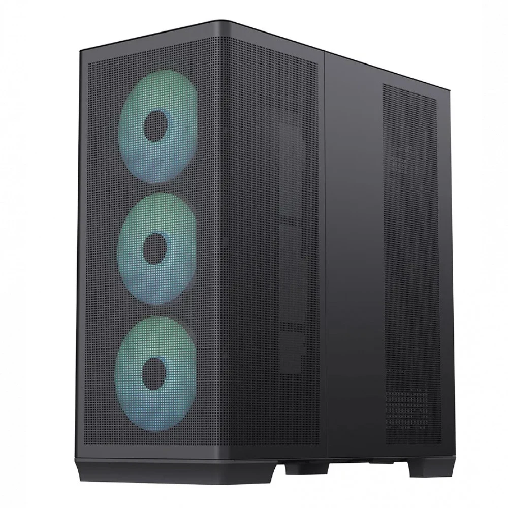 Корпус AeroCool APNX C1-R, Midi Tower, ATX, Black, 3x3.5"/3x2.5", 2xUSB3.0, USB-C