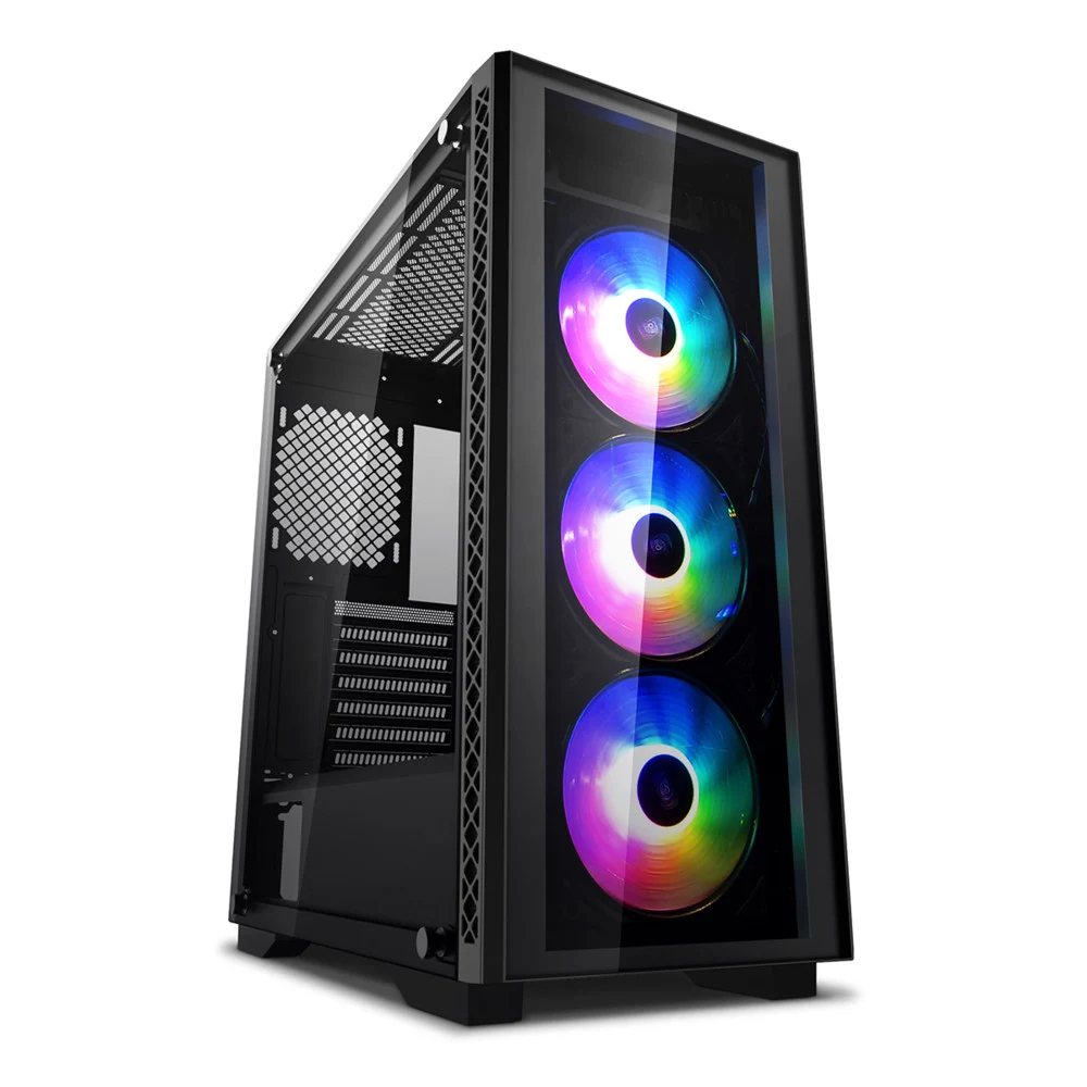 Компьютерный корпус, Deepcool, MATREXX 50 ADD-RGB 3F DP-ATX-MATREXX50-AR-3F-US, E-ATX/ATX/Micro ATX, USB 3.0*1/2.0*2, HD-Audio+Mic, Кулер 3*12см ARGB, Высота процессорного кулера до 160мм, Длина VGA
