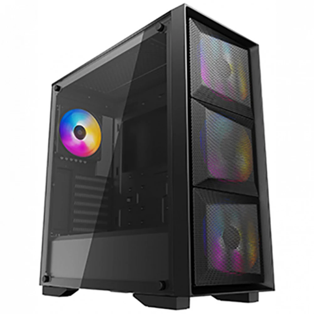 Компьютерный корпус, Deepcool, MATREXX 50 DP-ATX-MATREXX50-MESH-4FS, E-ATX/ATX/Micro ATX, USB 3.0*1/2.0*2, HD-Audio+Mic, Кулер 4*12см FRGB, Высота процессорного кулера до 160мм, Длина VGA до 370мм (