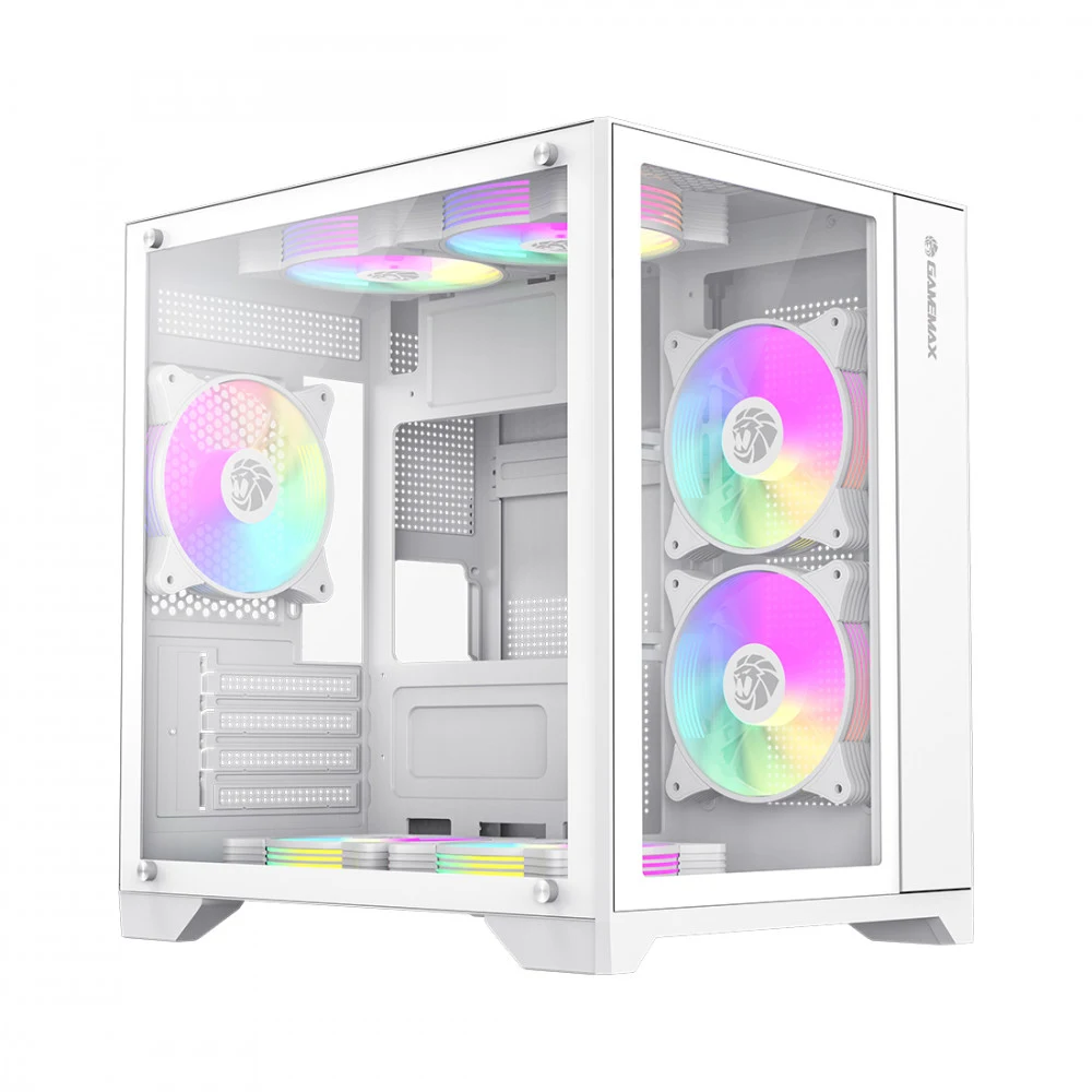 Компьютерный корпус, Gamemax, Infinity Mini WH, 9101-0000R0211, 9101-0000R00190, M-ATX, USB 3.0*1/ USB 2.0*2, HD Audio, Кулер ARGB 7*120mm, Высота процессорного кулера 155мм, Длина VGA 330мм, Количе