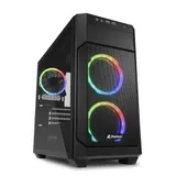 Корпус Sharkoon RGB V1000, Mini Tower, mATX, Black, 1x5.25"/2x3.5"/6x2.5" HDD, 2xUSB, Mic+Audio