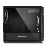 Корпус Sharkoon RGB V1000, Mini Tower, mATX, Black, 1x5.25"/2x3.5"/6x2.5" HDD, 2xUSB, Mic+Audio