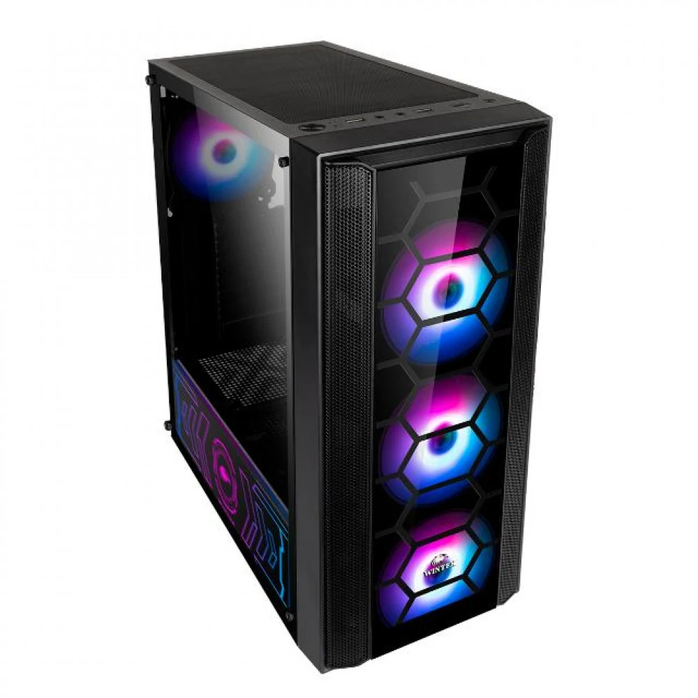 Корпус Wintek Galaxy F507 TG, Mid Tower, ATX, Black, 2x3.5"/2x2.5" HDD, 2xUSB, 1xUSB3.0, Mic+Audio