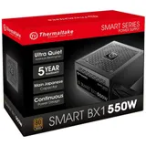Блок питания, Thermaltake, Smart BX1 550W, PS-SPD-0550NNSABE-1, 550W, ATX, 80 Plus Bronze, APFC, 20+4 pin, 4+4pin, 6*Sata, 4*Molex, 1*FDD, 2*PCI-E 6+2 pin, Вентилятор 12 см, Кабель питания, Чёрный