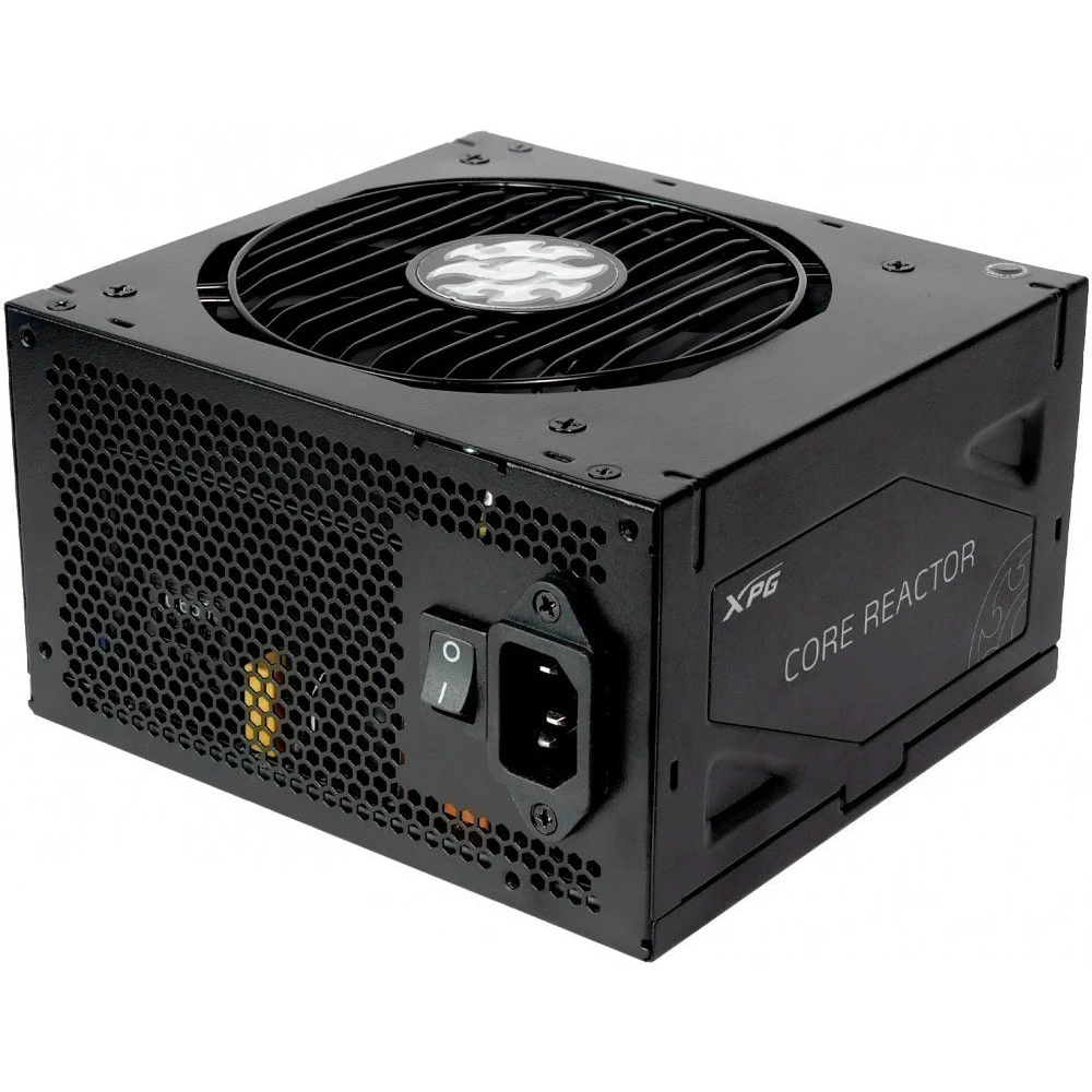 Блок питания, XPG, Core Reactor COREREACTOR650G-BKCEU, 650W, ATX, Gold, 20+4 pin, 2*4+4 pin, 12*Sata, 4*Molex, 4*PCI-E 6+2 pin, Модульный, Вентилятор 12 см, Кабель питания, Чёрный