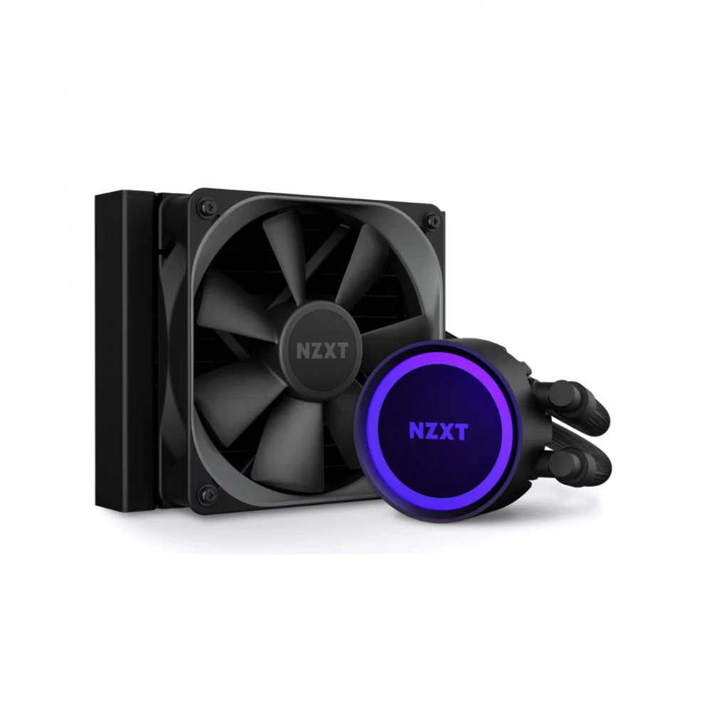 Кулер с водяным охлаждением, NZXT, Kraken 120, RL-KR120-B1, Intel: LGA 1700/1200/115X, AMD: AM5/AM4/FM2+/FM2/FM1/AM3+/AM3/AM2+/AM2, TDP 200W, 1*120мм Aer P120, 500-2000+300 об/мин, 18.28-73.11 CFM,