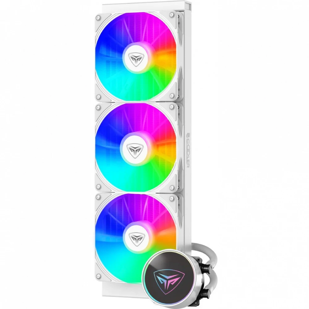 СЖО PCCooler PD360S ARGB WH, S115X/1200/1700/2011/2066/AM3/AM4/AM5,3x12cm,4pin,Al+Cu,400-1800rpm, 73