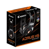 Наушники Gigabyte AORUS H5 Наушники, Gigabyte, GP-AORUS H5, Игровая гарнитура, Микрофон выдвижной гибкий, Пульт управления, Динамики 50 мм, USB2.0, 2*3.5 Mini Jack для аудио и микрофона, Чёрный