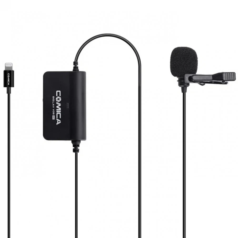 Микрофон COMICA SIG.LAV V05 MI, , 60Hz-18kHz, -35dB/mkb, Clip-On, 1.1m+3.7m, Lightning