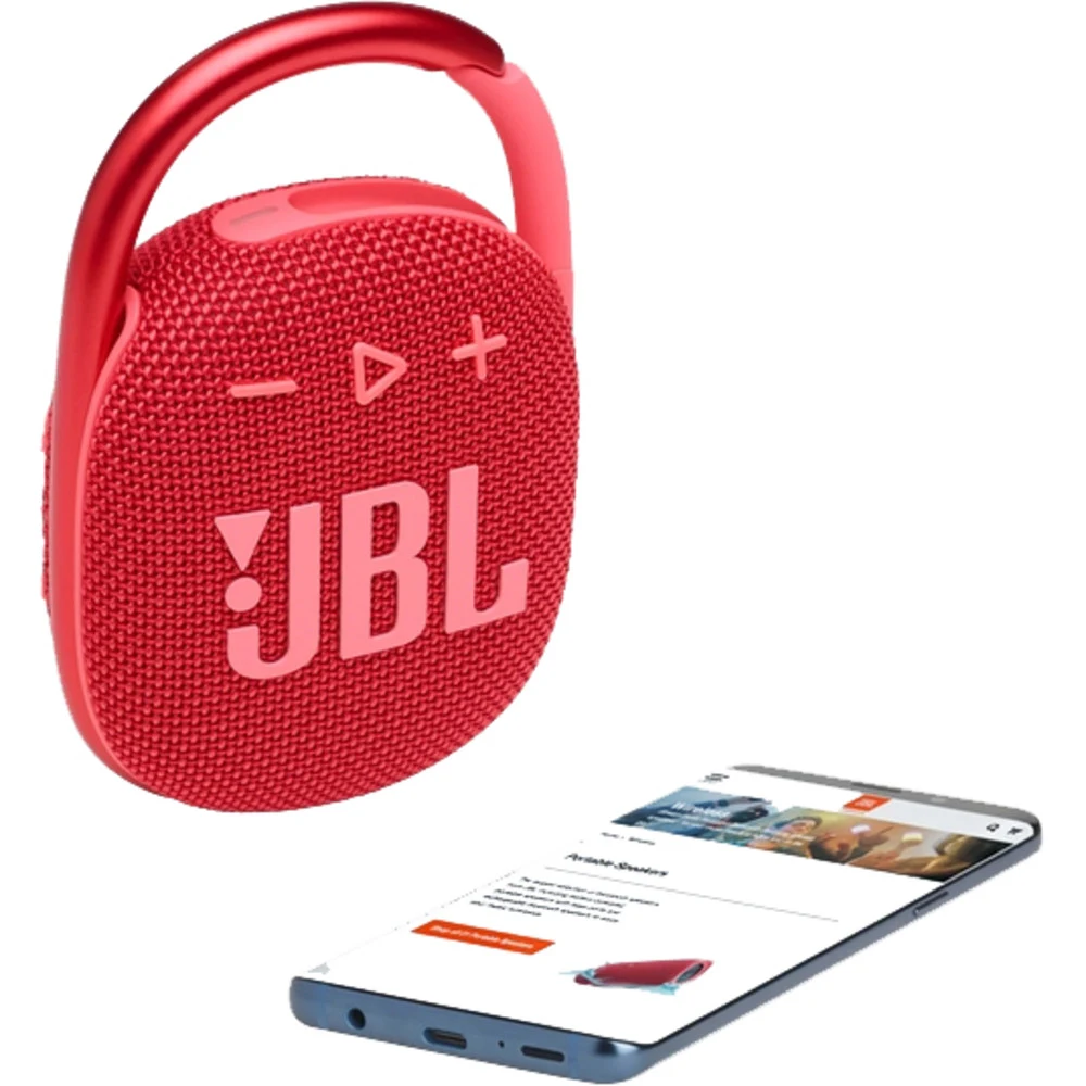 JBL CLIP 4 портативная А/С: 5W RMS, BT 5.1, до 10 часов, 0,24 кг, цвет Красный