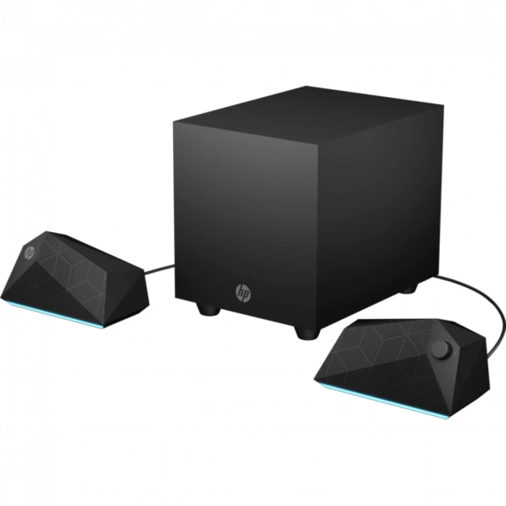 Колонки HP Х1000 (2.1) - Black, 30Вт (2х6+18), 20Hz-20kHz, 70dB, Line-In 3.5mm, USB
