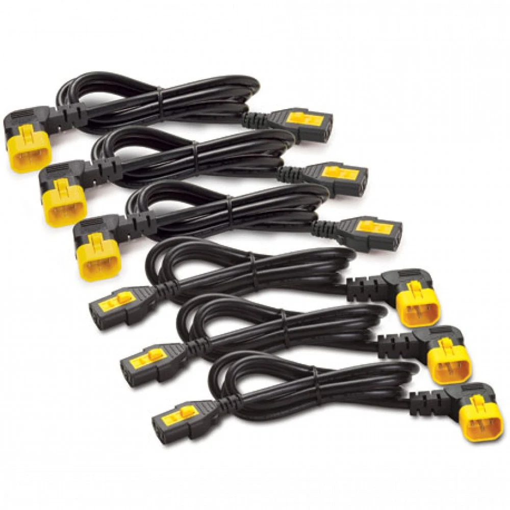 Power Cord Kit (6 ea), Locking, C19 to C20 (90 Degree), 1.8m