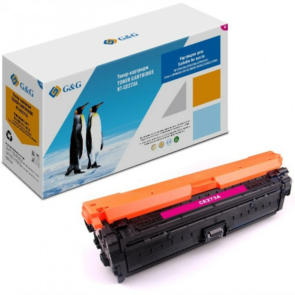 Тонер-картридж G&G GG-CE273A пурпурный, 15000 стр., для HP LaserJet Enterprise CP5525
