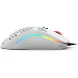 Компьютерная мышь, Glorious, Model O-, GOM-WHITE, Игровая, Оптическая, Проводная, Pixart PMW-3360 Sensor, 12000 DPI, 250+ IPS, 50G, 1000 Hz, RGB, 6 кнопок, Длина провода 2м, Матовый белый