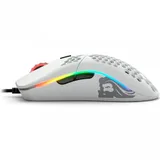 Компьютерная мышь, Glorious, Model O-, GOM-WHITE, Игровая, Оптическая, Проводная, Pixart PMW-3360 Sensor, 12000 DPI, 250+ IPS, 50G, 1000 Hz, RGB, 6 кнопок, Длина провода 2м, Матовый белый