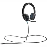 Гарнитура Logitech H540 (981-000480) черная, USB, 20-20000 Гц, накладная конструкция, поворотный микрофон, кабель 1.8м