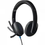 Гарнитура Logitech H540 (981-000480) черная, USB, 20-20000 Гц, накладная конструкция, поворотный микрофон, кабель 1.8м