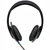 Гарнитура Logitech H540 (981-000480) черная, USB, 20-20000 Гц, накладная конструкция, поворотный микрофон, кабель 1.8м