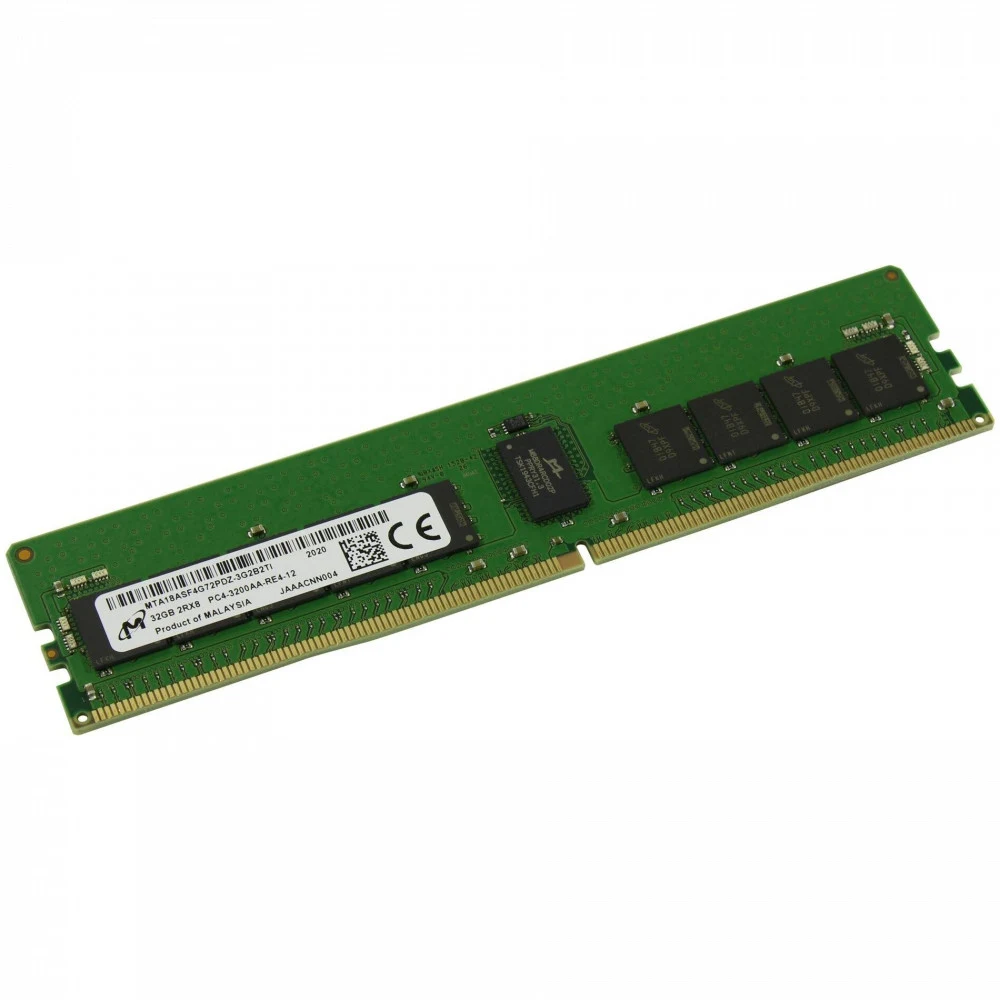 32GB Micron DDR4 3200 RDIMM Server Memory MTA18ASF4G72PDZ-3G2 ECC, Reg, CL21, 1.2V