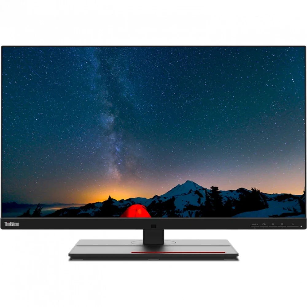 Монитор Lenovo 27" P27u-20 Black/Red, 16:9, IPS, 3840 x 2160, 4ms, 450cd, 60Hz, 2xHDMI, 1xDP, 3xUSB, USB-C, 1xThunderbolt, LAN, SPK HAS
