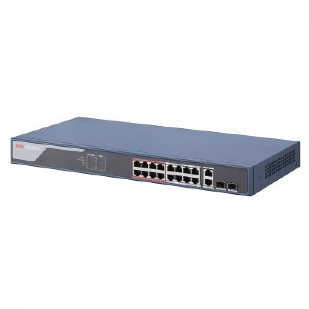 Hikvision DS-3E1318P-EI(B) Коммутатор 16-портовый PoE, управление через Hik-Partner Pro