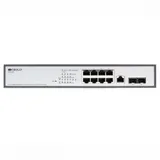 Коммутатор ORIGO Управляемый L2 PoE-коммутатор, 8x1000Base-T PoE, 2x1000Base-X SFP, PoE-бюджет 135 Вт, консольный порт RJ-45, комплект для установки в 19" стойку