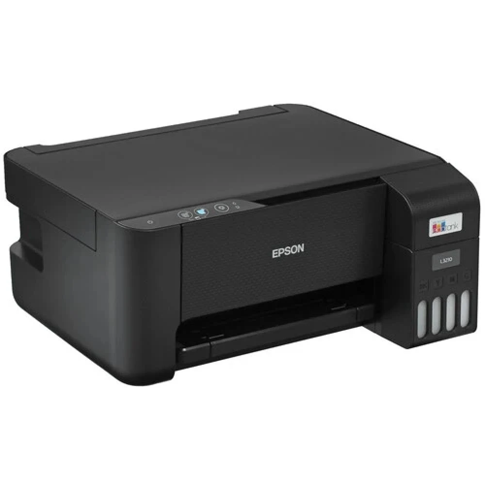 МФУ струйное Epson EcoTank L3210, A4, цветная печать, 5 стр/мин, 5760x1440 dpi, USB/СНПЧ, чёрный корпус (C11CJ68401/C11CJ68403/C11CJ68405)