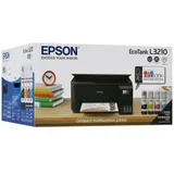 МФУ струйное Epson EcoTank L3210, A4, цветная печать, 5 стр/мин, 5760x1440 dpi, USB/СНПЧ, чёрный корпус (C11CJ68401/C11CJ68403/C11CJ68405)