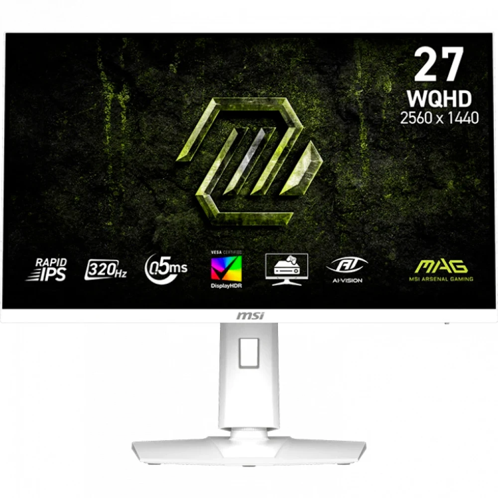 Монитор 27" MSI MAG 274QRFW X32 Black (Rapid IPS, 2560x1440, HDMI+HDMI+DP, 0.5 ms, 178°/178°, 250 cd/m, 1000:1, 320Hz, Pivot)