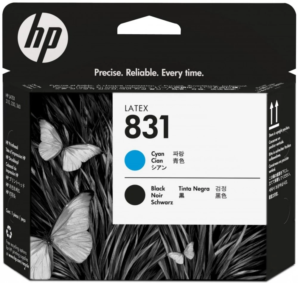 Печатающая головка HP Europe/CZ677A/Латексный/черный и голубой/№831 CZ677A
