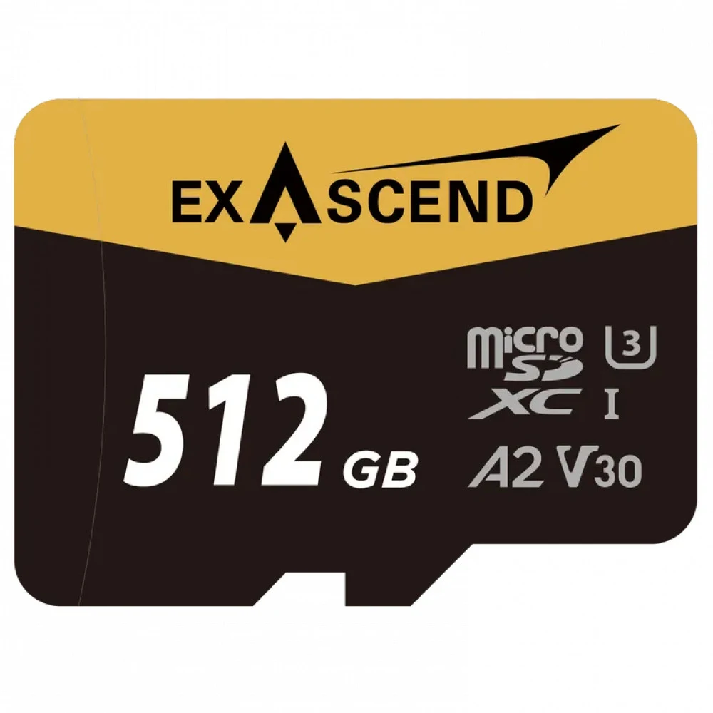 Карта памяти MicroSD Exascend Catalyst, 512Gb, SDXC I, UHS-I (V30), R175/W150 +SD adapter EX512GUSDU1-AD