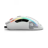 Компьютерная мышь, Glorious, Model D, GD-WHITE, Игровая, Оптическая, Проводная, Pixart PMW-3360 Sensor, 12000 DPI, 250+ IPS, 50G, 1000 Hz, RGB, 6 кнопок, Длина провода 2м, Матовый белый