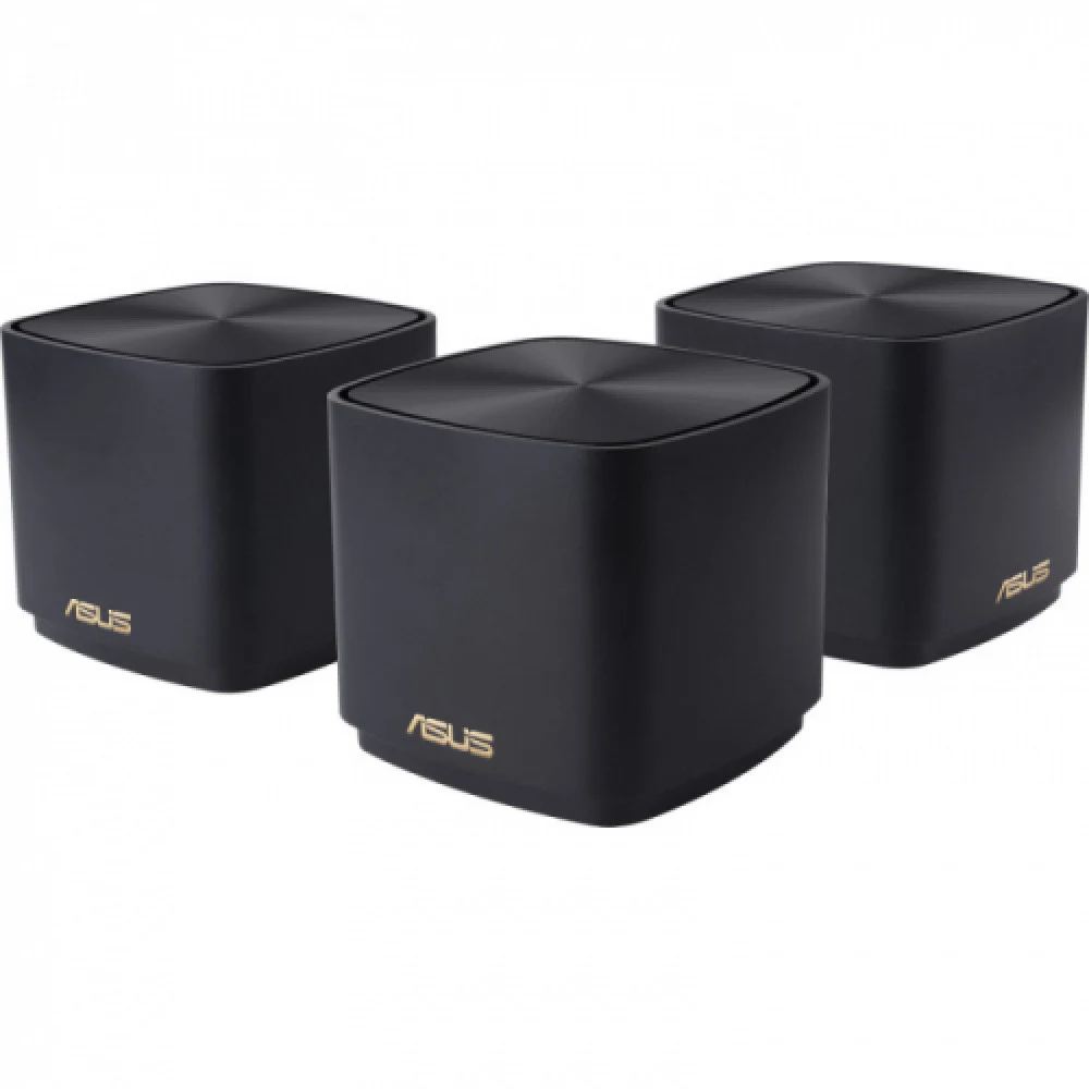 Беспроводная MESH-система Asus ZenWiFi XD4 PLUS (3-PK), Black, 574+1201Мбит/с, 2.4+5GHz,1xWAN,1xGLAN