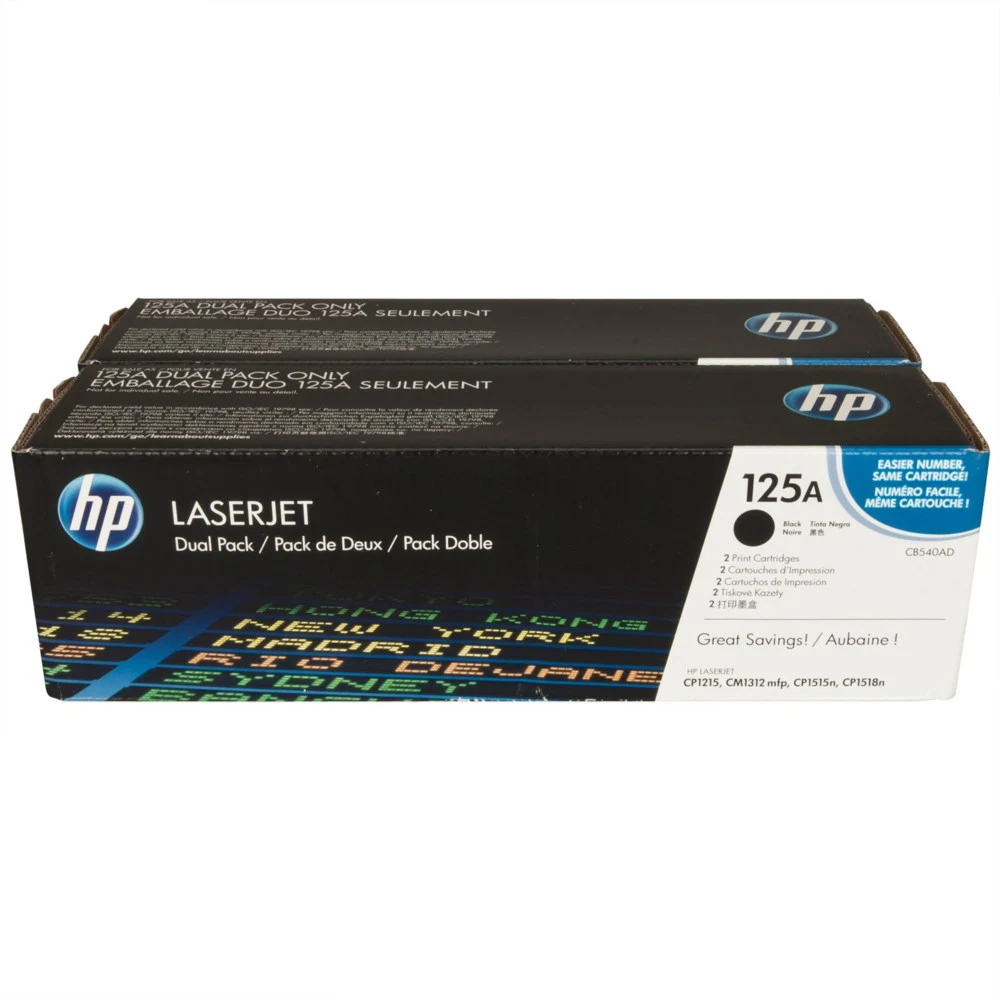 CB540AD № 125A Двойная упаковка картриджей HP LaserJet LJ CP1210/ CP1215/ CM1312/ CM1312nfi / CP151