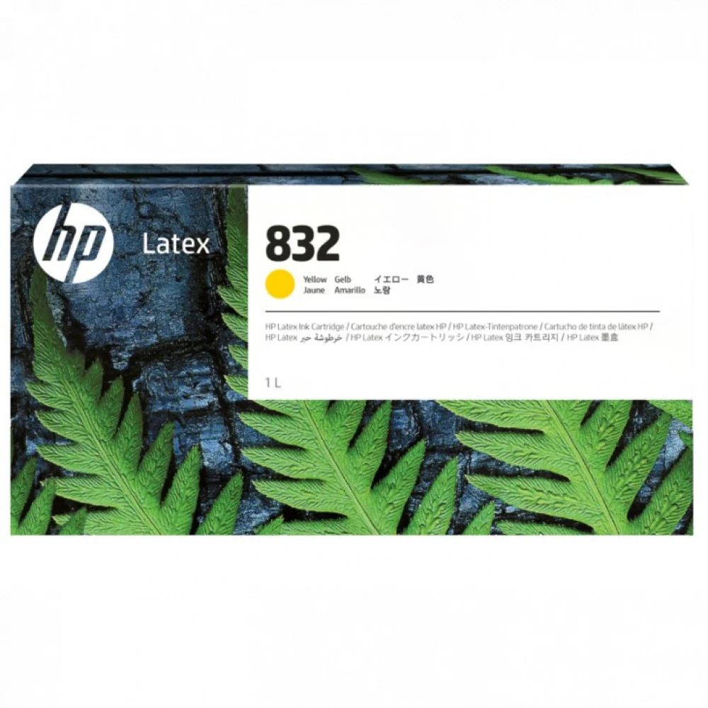 Картридж HP Europe/1-liter Yellow Latex Ink Cartridge/Чернильный Латексный/№832/Жёлтый/1 000 мл 4UV78A