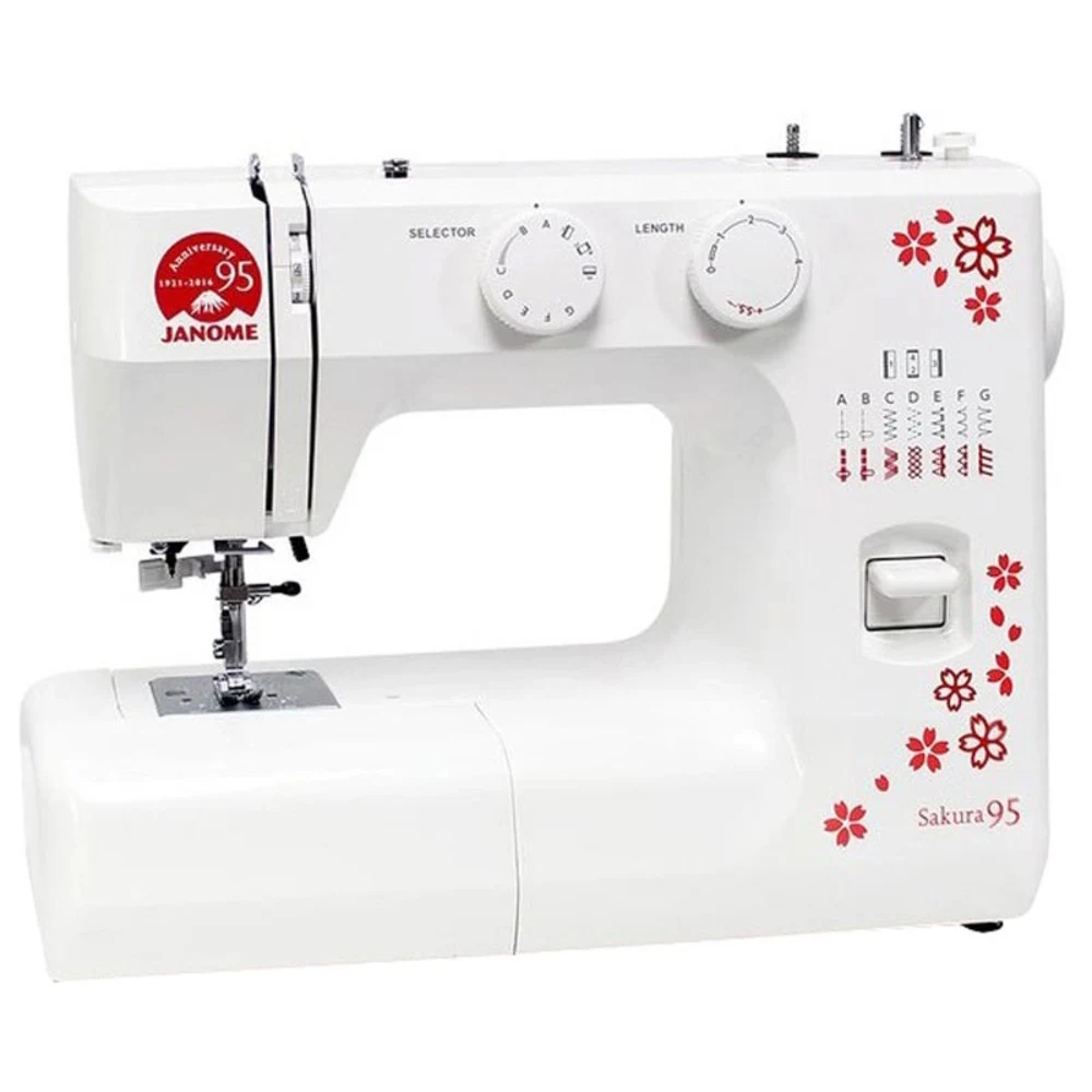 Швейная машина Janome Sakura 95 белый/цветы