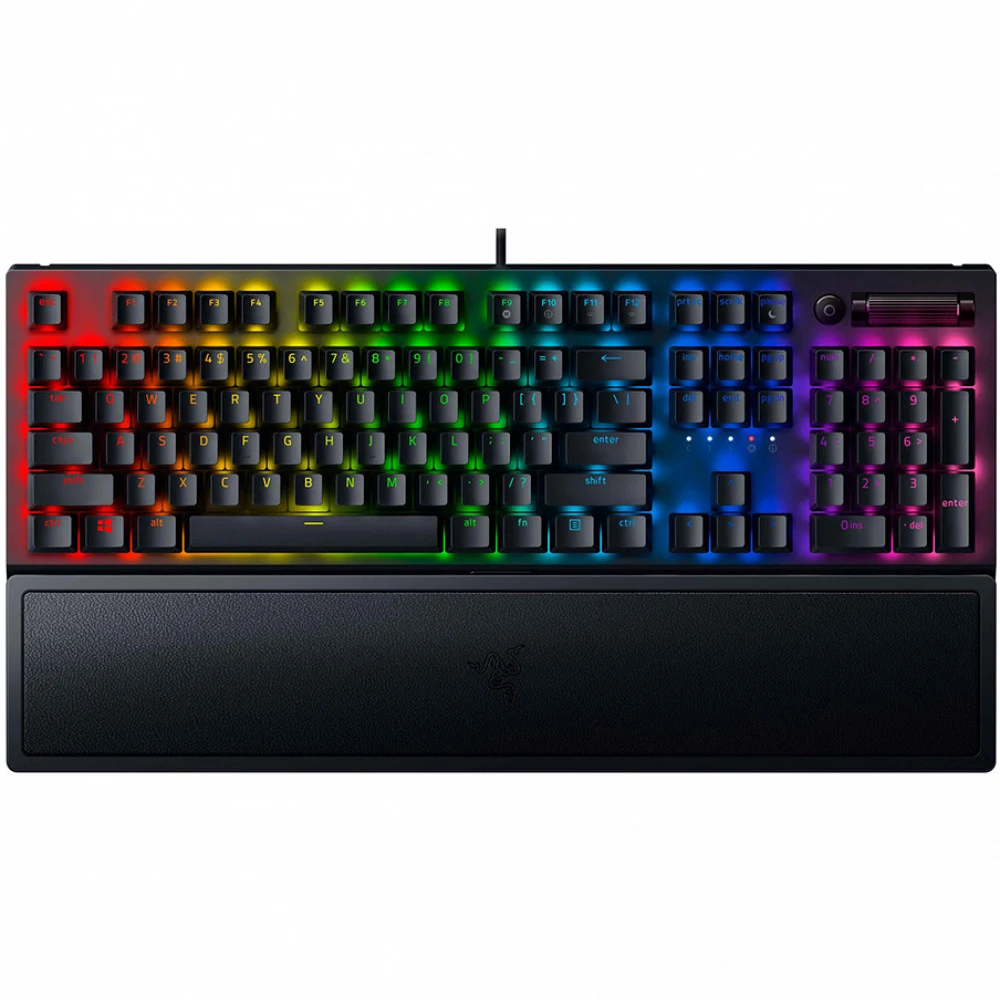 Клавиатура, Razer, BlackWidow V3, RZ03-03542100-R3R1, Игровая, Механические переключатели Razer Yellow Mechanical Switch, Подсветка клавиш 16.8 млн цветов, Программируемые клавиши, USB, Анг/Рус, Чёр