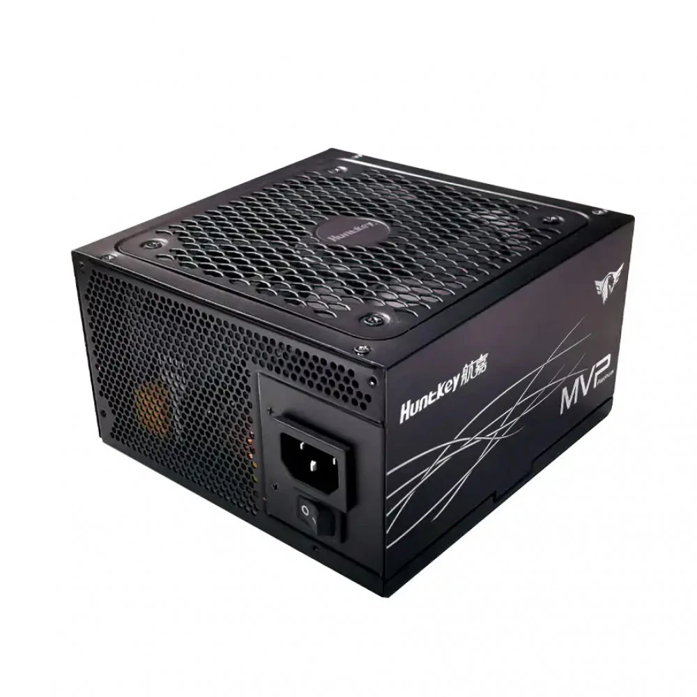 Блок питания, Huntkey, MVP P1200, 1200W, ATX 3.0, Paltinum, APFC, 20+4 pin, 2*4+4pin, 7*Sata, 5*Molex, 4*PCI-E 6+2 pin, 1*(16Pin)12VHPWR, Модульный, Вентилятор 12см, Кабель питания, Чёрный