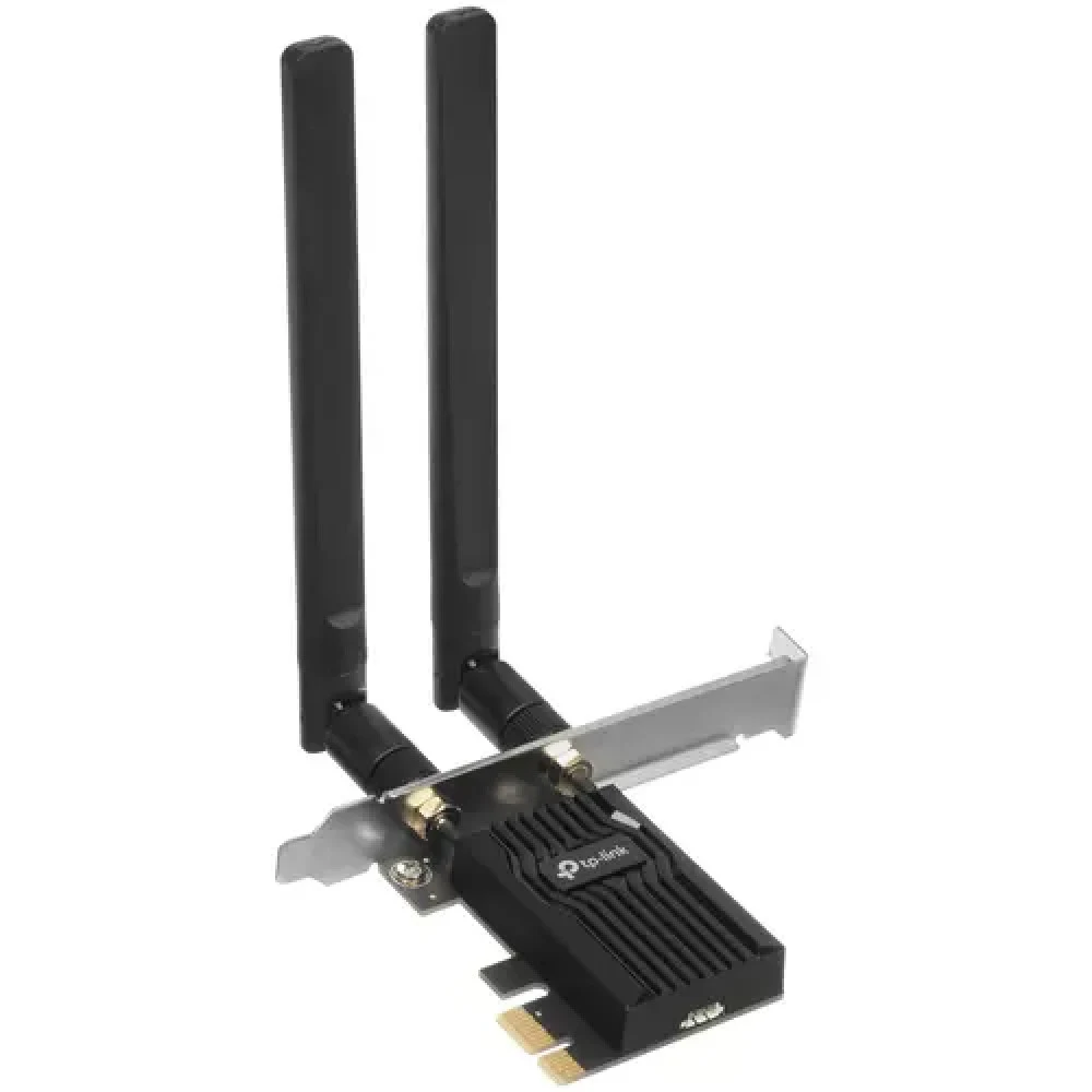 Сетевой адаптер беспроводной PCIe AX3000 Tp-Link Archer TX55E Bluetooth 5.2 &lt Две двухдиапазонные антенны с высоким коэффициентом усиления, Чипсет Intel Wi-Fi 6, Bluetooth 5.2/5.0/4.2/4.0, скорост