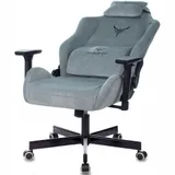 Кресло игровое Knight N1 Fabric серо-голубой Light-28 с подголов. крестов. металл