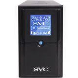 Источник бесперебойного питания, SVC, V-800-L-LCD, Мощность 800ВА/480Вт, Диапазон работы AVR: 165-275В, AVR в режиме Booster: 138-292В, Бат.: 12В/9 Ач*1шт., 3 вых.: 2 Shuko CEE7+1 IEC C13 (Bypass),